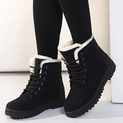 Monica | Women's Ankle Boots with Laces and Soft Lining - Warmth and Secure Step