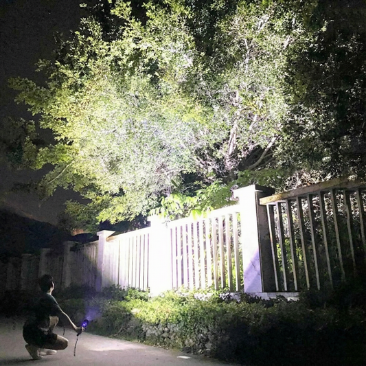 Rechargeable LED Flashlight with 99000 Lumens and Waterproofing | Multi-purpose for Emergencies and Camping