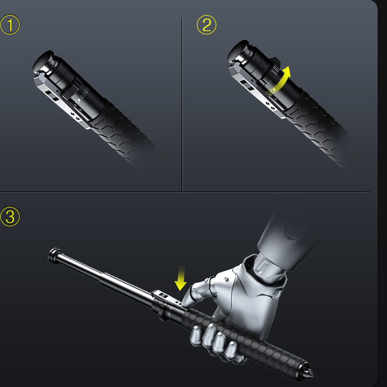 Bastone da Trekking Automatico con Impugnatura Ergonomica - Stabilità e Sicurezza per Ogni Avventura 7