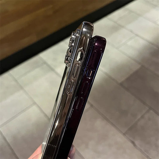 Custodia per Telefono Magnetica con Finitura in Oro e Protezione Soft-Shell per Eleganza e Sicurezza 1