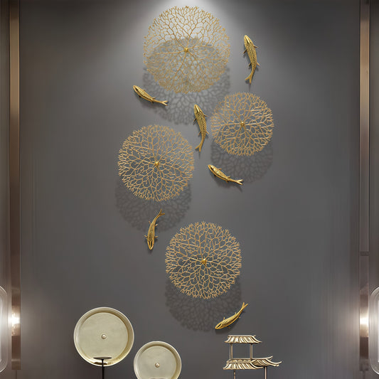 Elegant 3D Wall Decoration in Zinc Alloy