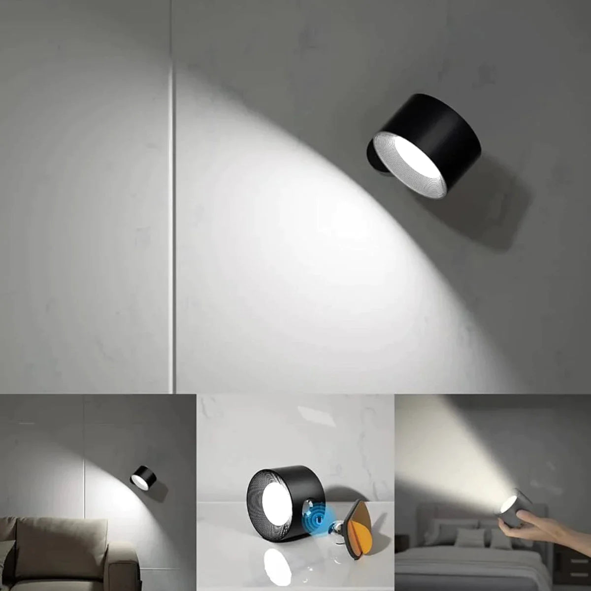 Rechargeable LED Wall Lamp with Magnetic Support