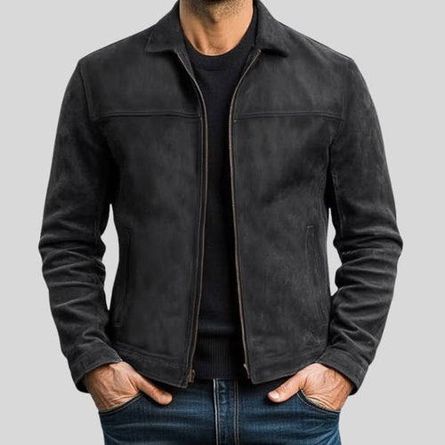 Ruggero | Giacca Uomo in Similpelle con Zip Regular Fit - Eleganza Casual