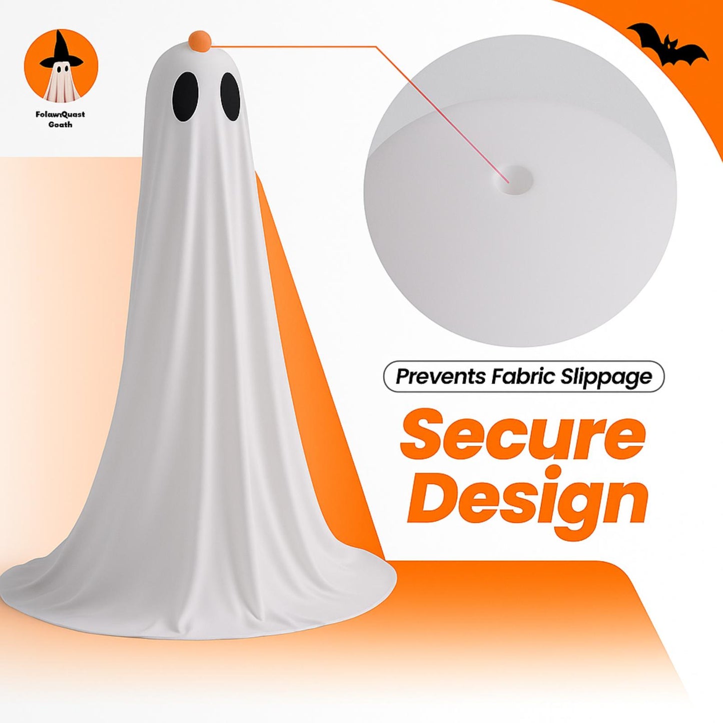 2 Ghost LED Set Bright & Spooky Halloween Decor