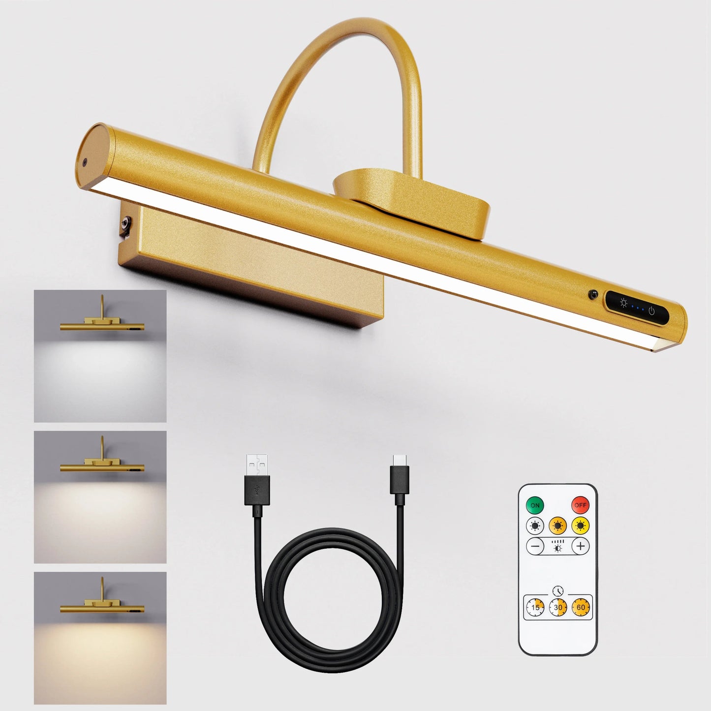 Lampada Da Parete LED Regolabile Con Finitura Dorata Ð Illuminazione Elegante Per Ambienti Raffinati 6