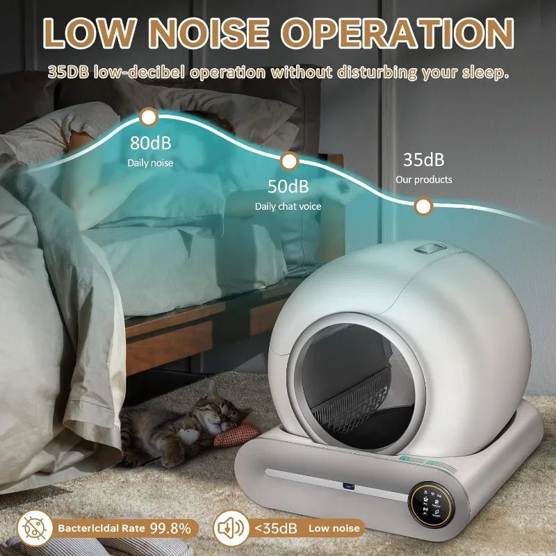 Lettiera Gatto Autopulente | Robot da 65 Litri con Filtro Antiodore | Manutenzione Facile per un Ambiente Igienico