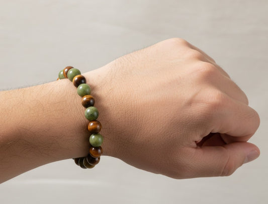 Men's Bracelet with Natural Stones