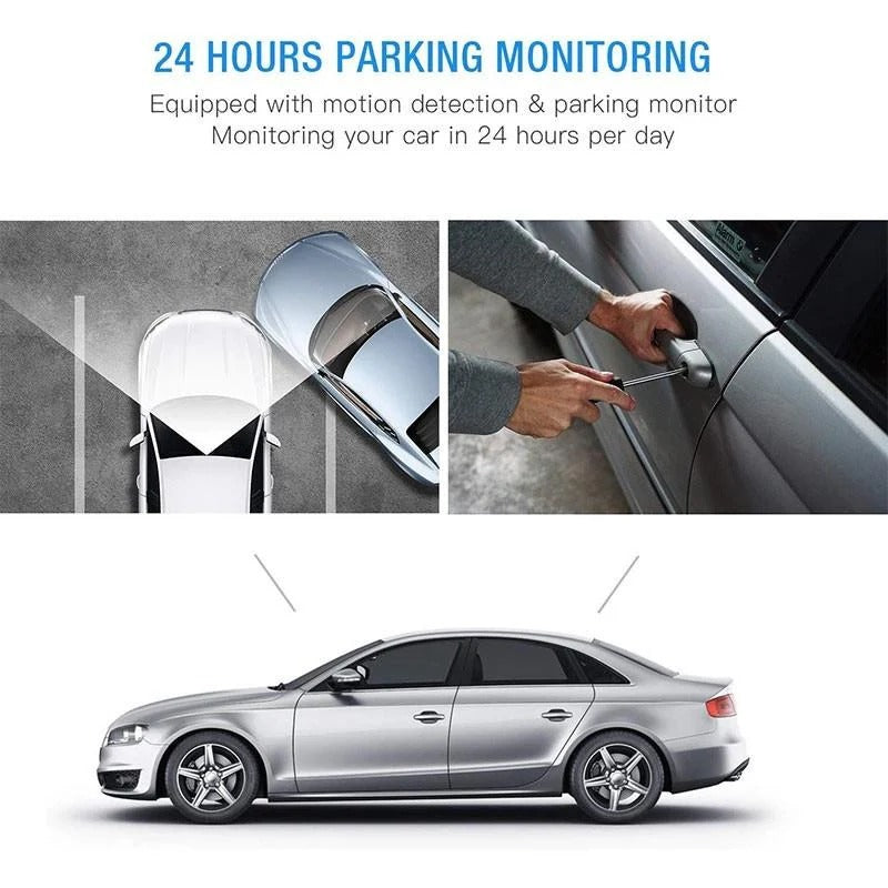 Telecamera da Cruscotto Full HD 1080P con Doppia Registrazione | Ampio Angolo di Visione per Sicurezza alla Guida