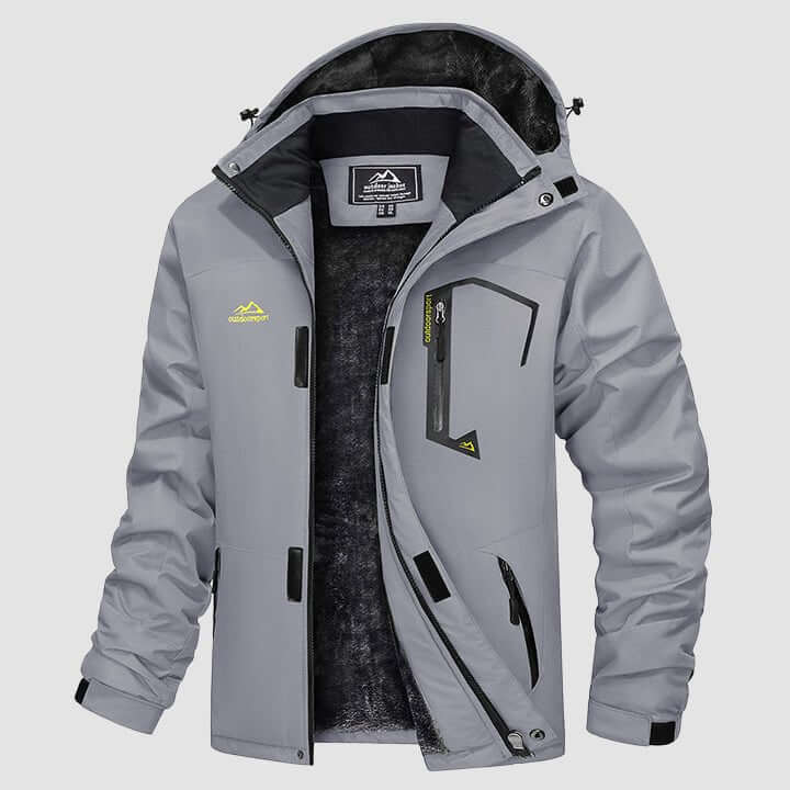 Luca | Men's Winter Jacket with Fleece Lining and Detachable Hood - Warmth and Freedom