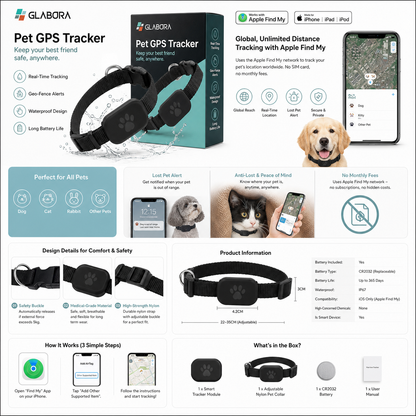 Glabora Kit Perdita Peso & Fitness per Cani 4-in-1 | Slow Feeder Puzzle, GPS Tracker, Set Agilità e Bilancia Digitale