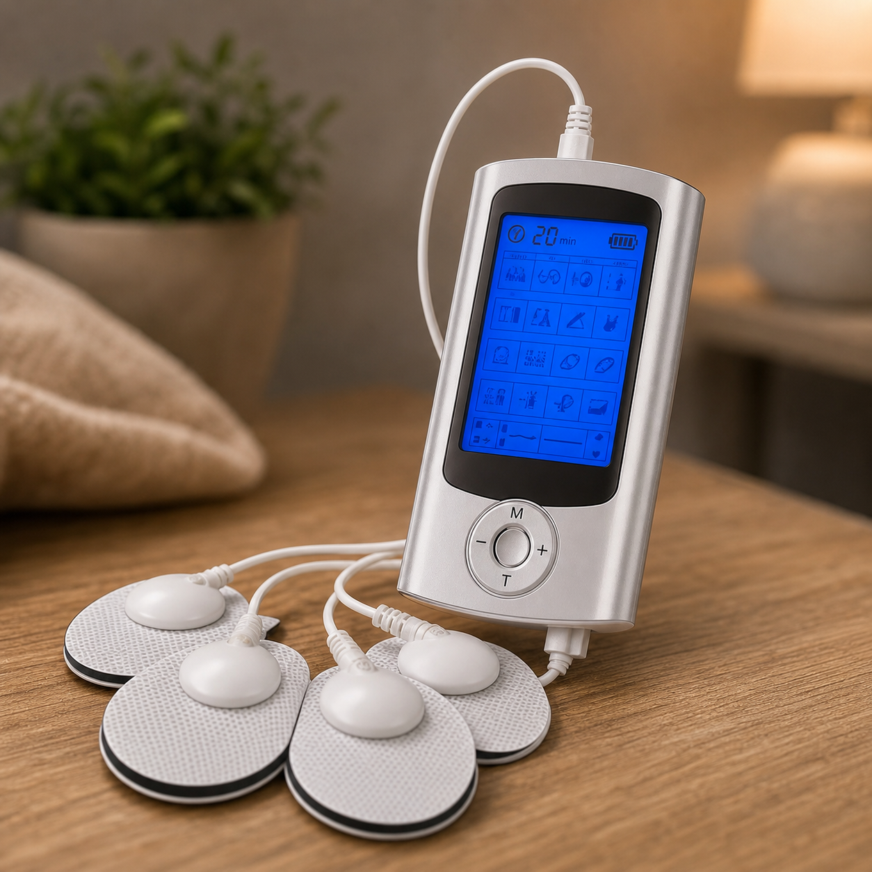 Stimolatore Elettrico | Massaggiatore Elettrico Portatile con 16 Modalità e Display LCD | Sollievo Efficace dal Dolore Muscolare