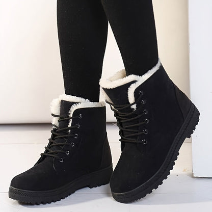 Monica | Damen-Stiefeletten mit Schnürung und weichem Futter - Wärme und sicherer Schritt