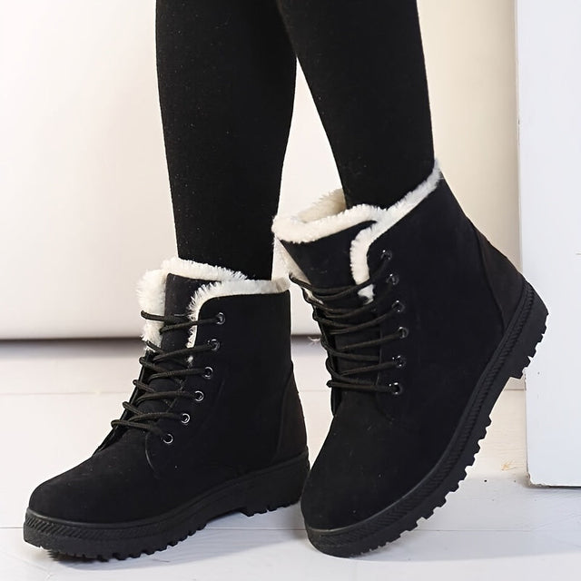 Monica | Damen-Stiefeletten mit Schnürung und weichem Futter - Wärme und sicherer Schritt