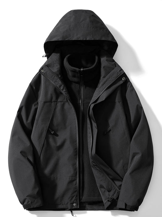 Marco | Giacca 3 in 1 Uomo con Cappuccio e Giacca Interna Rimovibile - Strati Versatili per l'Inverno