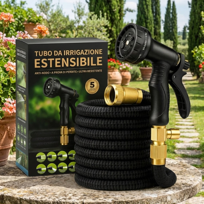 Tuyau d’arrosage extensible de 30m avec design antitorsion pour un arrosage facile