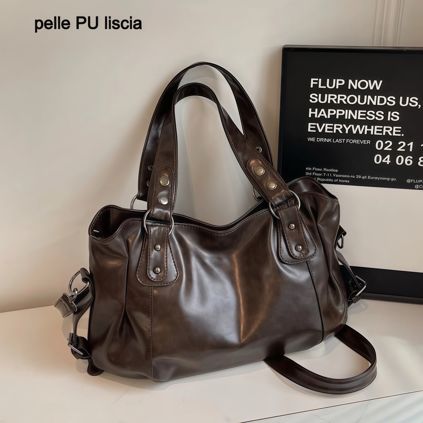 Women's Shoulder Bag with Soft Compartment