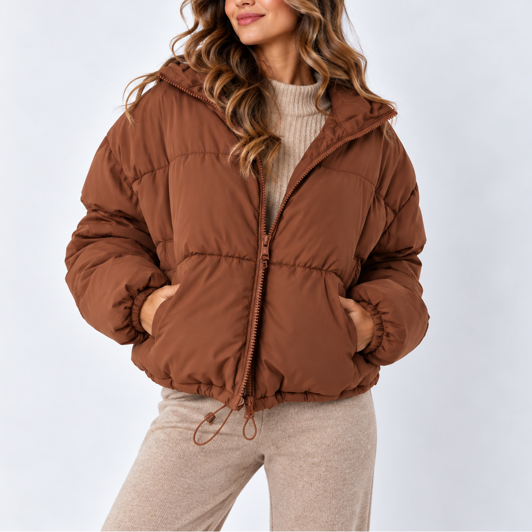 Luciana | Oversized Padded Women's Jacket with High Collar and Pockets - Relaxed Comfort