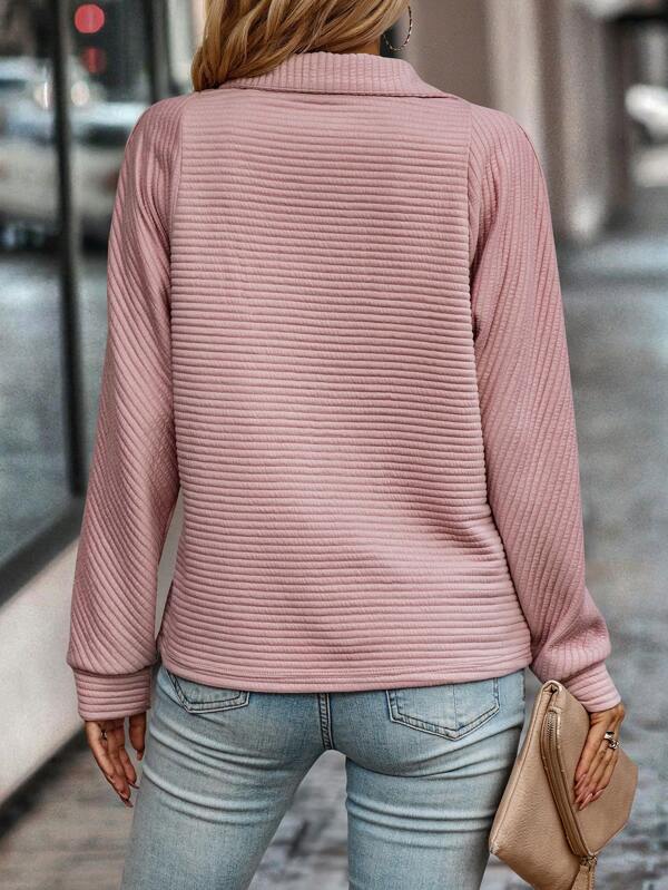 Amalia | Eleganter Damenpullover mit V-Ausschnitt und Reißverschluss - Zeitloser Stil