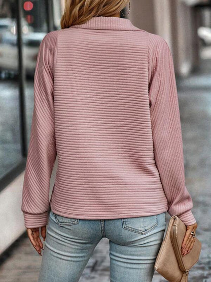 Amalia | Eleganter Damenpullover mit V-Ausschnitt und Reißverschluss - Zeitloser Stil