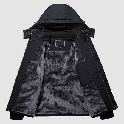 Luca | Men's Winter Jacket with Fleece Lining and Detachable Hood - Warmth and Freedom