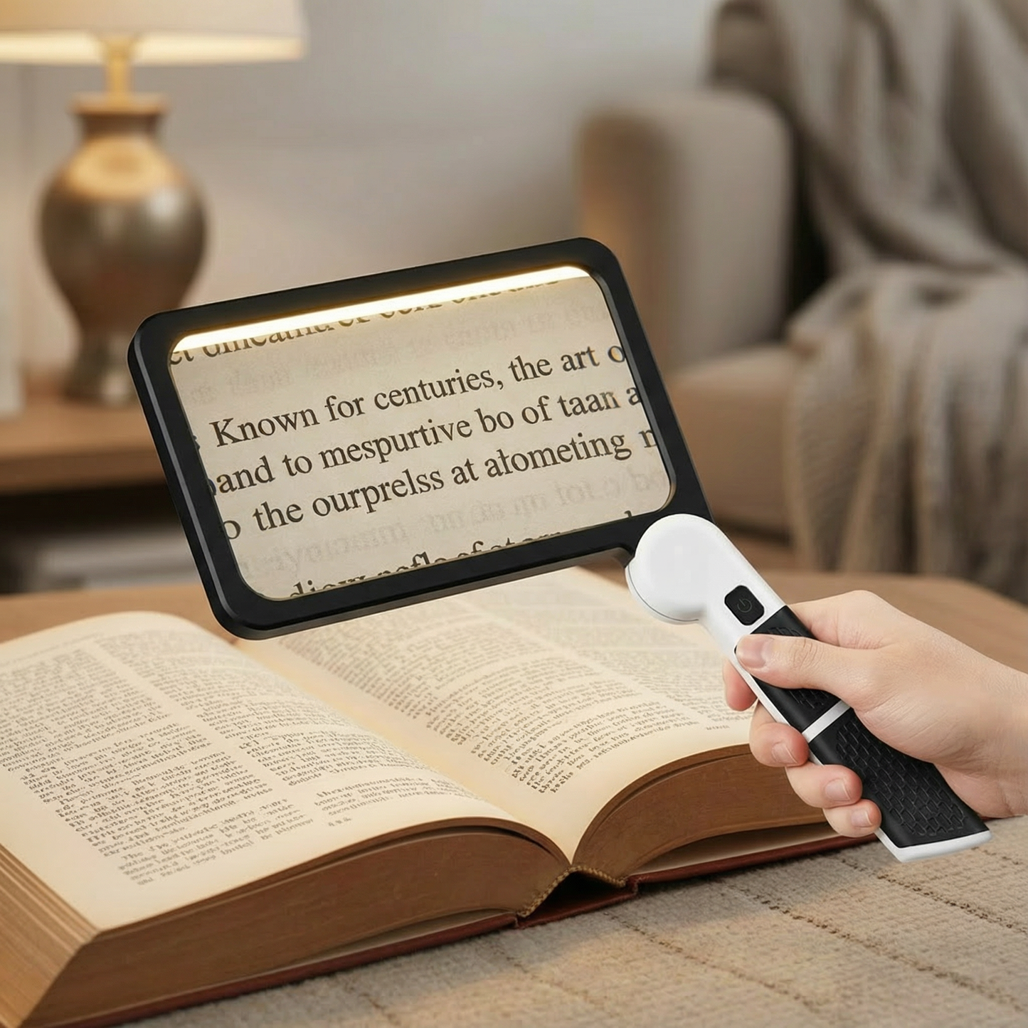 5x Magnifying Glass with Light, Ergonomic Design, and 48 LEDs for Reading and Hobbies