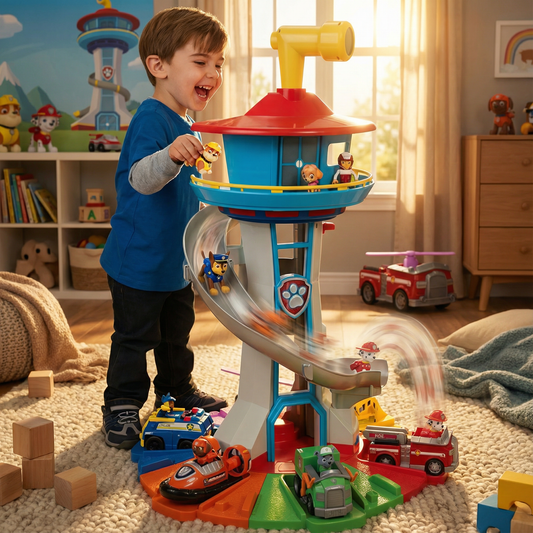 Sliding Tower Toy for Toy Cars with 6 Vehicles | Creative Fun for Children