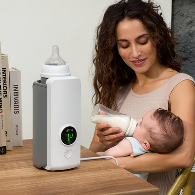 Chauffe-biberon portable sans fil | Rechargeable avec affichage numérique | Solution pratique pour les parents en déplacement