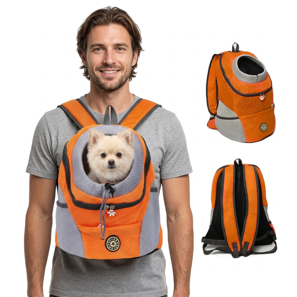 Zaino Porta Cane Ergonomico con Imbottitura e Spallacci Regolabili | Comfort e Sicurezza per Passeggiate e Escursioni