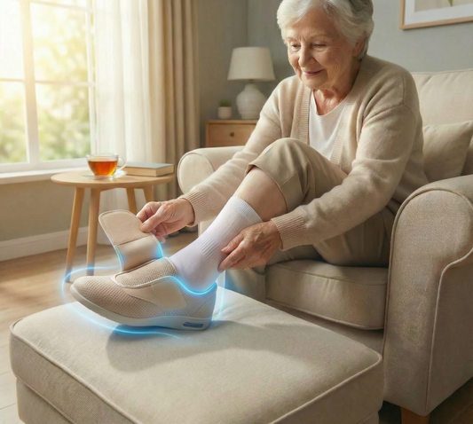 Scarpe Ortopediche per Diabetici - Memory Foam con Calzata Ampia e Comoda