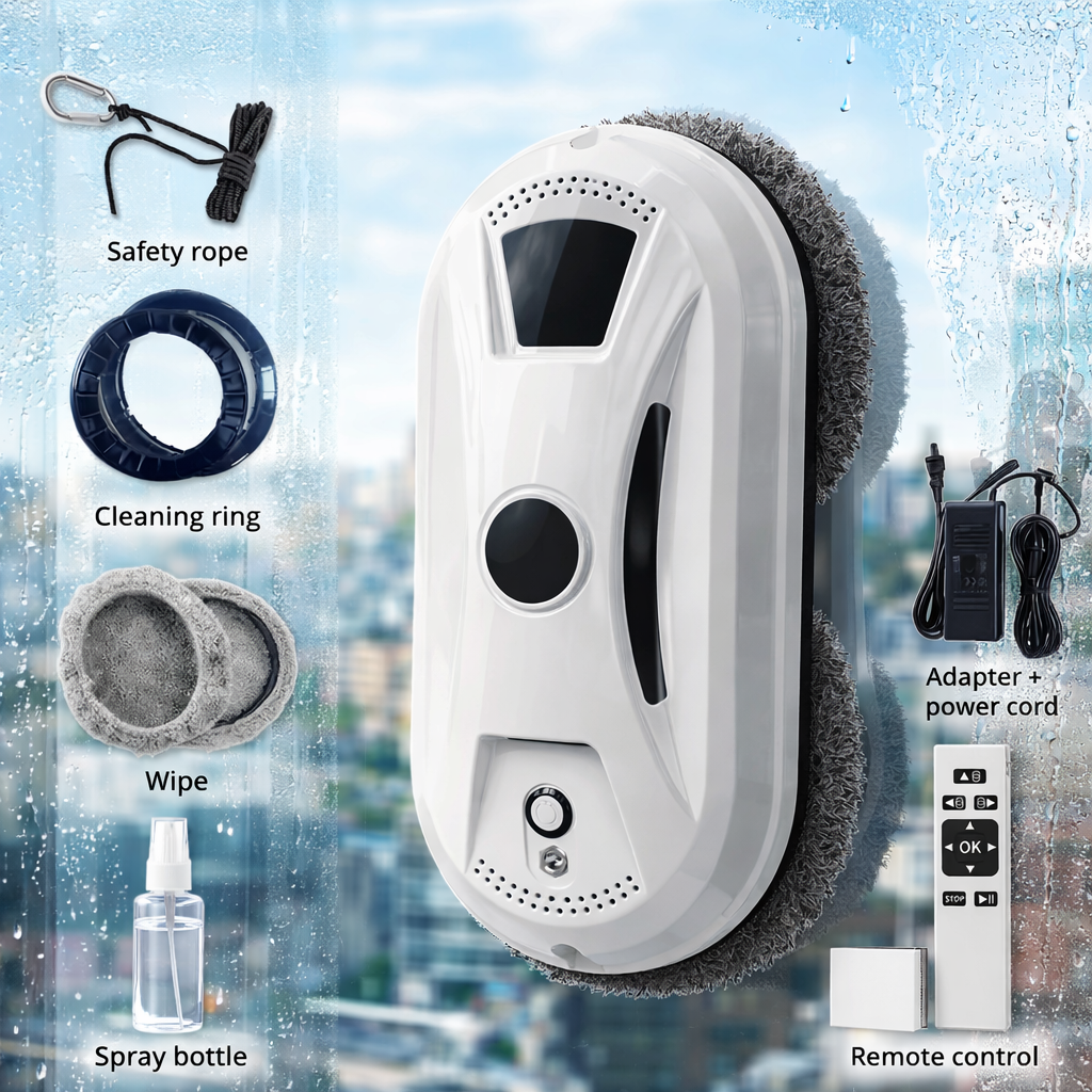 Automatic Window Cleaning Robot with Safe Suction | Streak-Free Results for Perfect Glass
