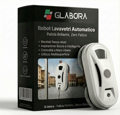 Robot lave-vitres automatique avec aspiration sécurisée | Résultats sans traces pour des vitres impeccables