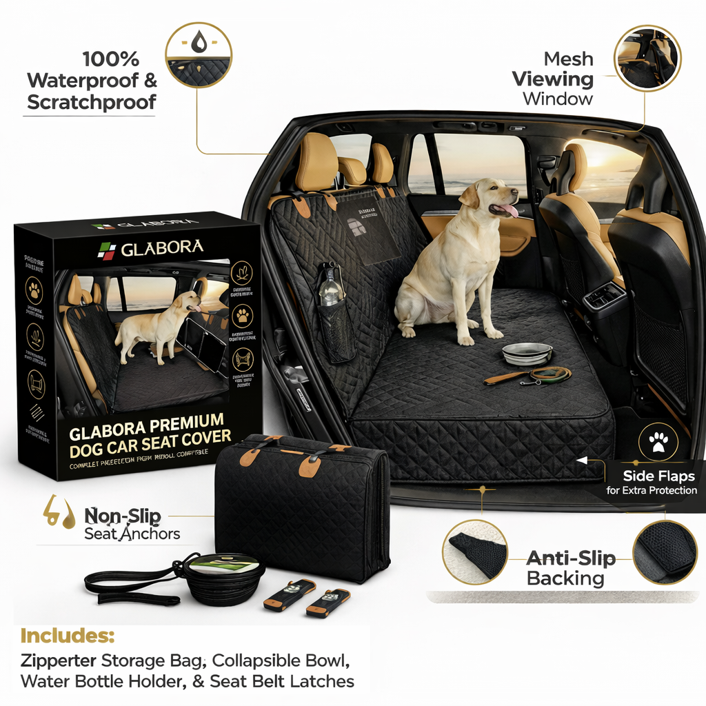 Car Seat for Dogs with Rigid Base | Waterproof and Safe for Comfortable Travel
