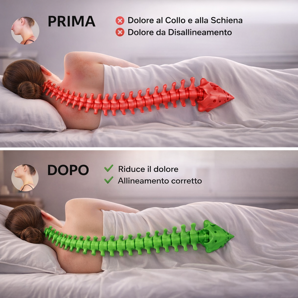 Cuscino Cervicale Ergonomico | Cuscino Memory per Alleviare il Dolore al Collo | Supporto Ottimale per Sonno Ristoratore