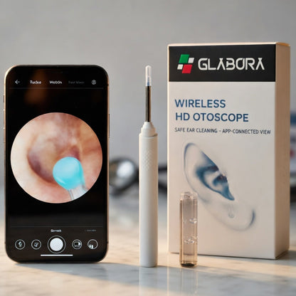Digital WiFi Otoscope for Ear Cleaning, 1080P Camera with 6 LEDs, Waterproof IP67 Earwax Removal Kit for iPhone, Android, and Kids