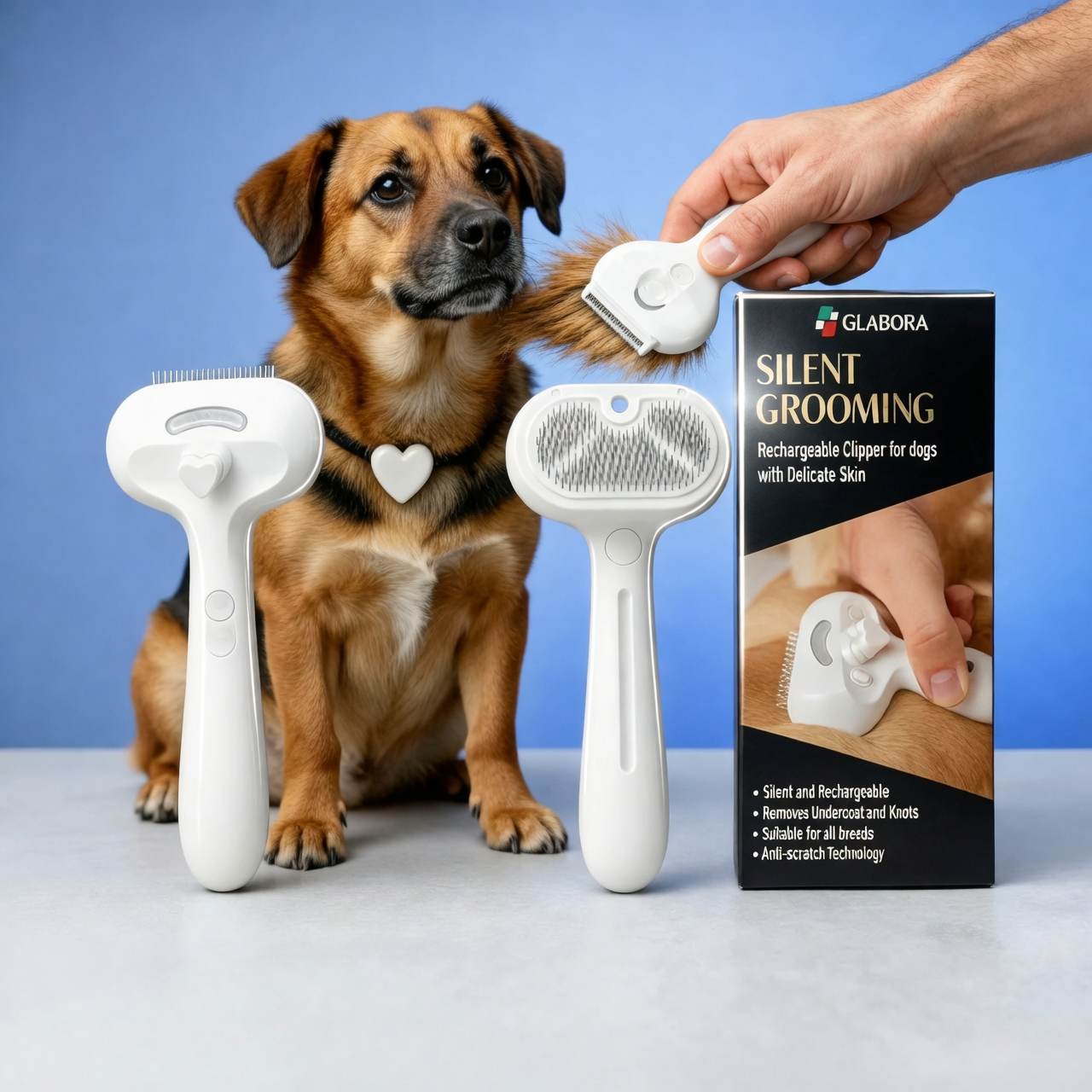 Spazzola per Cani e Gatti con Nebbia Detergente - Cura del Pelo per Animali Domestici