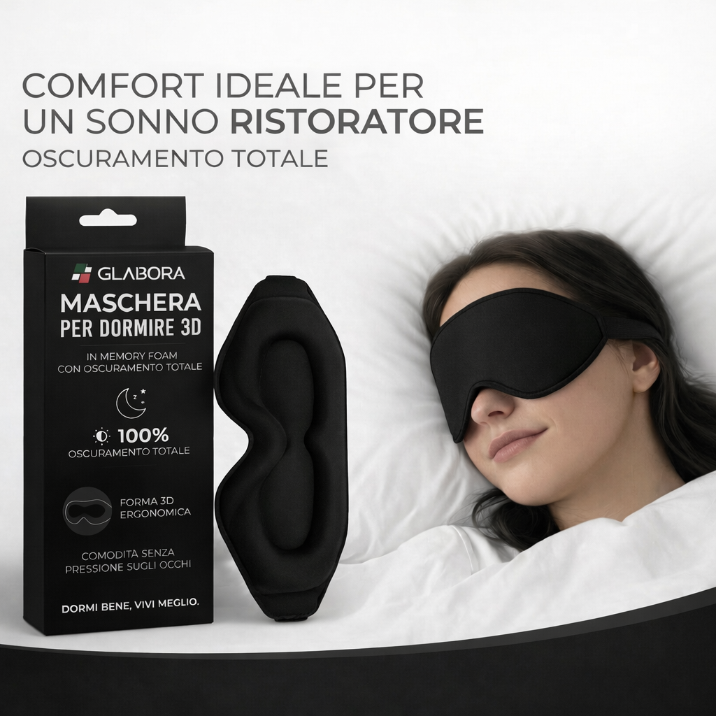 3D Memory Foam Sleep Mask with Total Blackout | Ideal Comfort for Restful Sleep