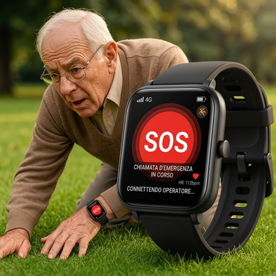 GPS-horloge voor ouderen | 4G-armband met videogesprek en gezondheidsmonitoring | Veiligheid en dagelijks welzijn