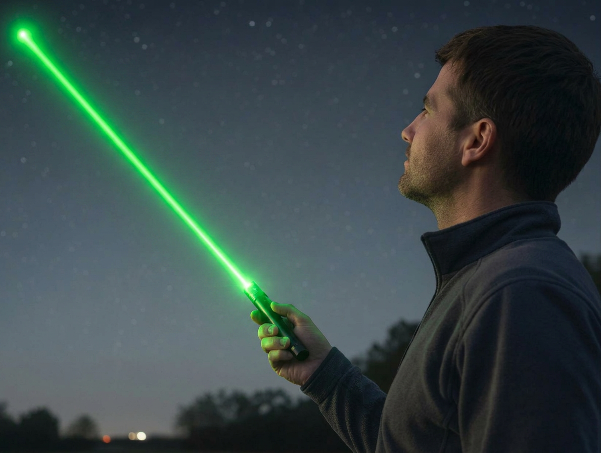 Puntatore Laser Potente | Ricaricabile a Lungo Raggio con Messa a Fuoco Regolabile | Ideale per Presentazioni e Osservazioni