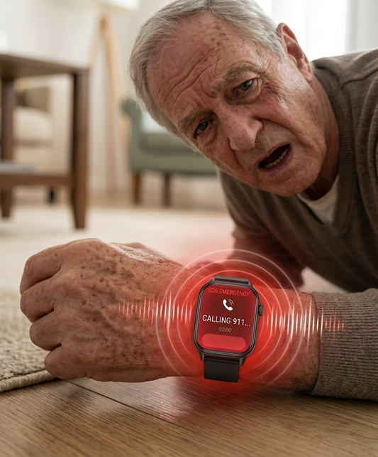 Smartwatch Uomo Multifunzione con GPS e Cardiofrequenzimetro | IP68 Impermeabile | Fitness Tracker Avanzato | SOS Emergenza per Anziani