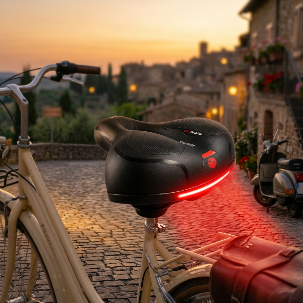 Ergonomic Bicycle Saddle with Suspension and Water-repellent Design for Optimal Comfort