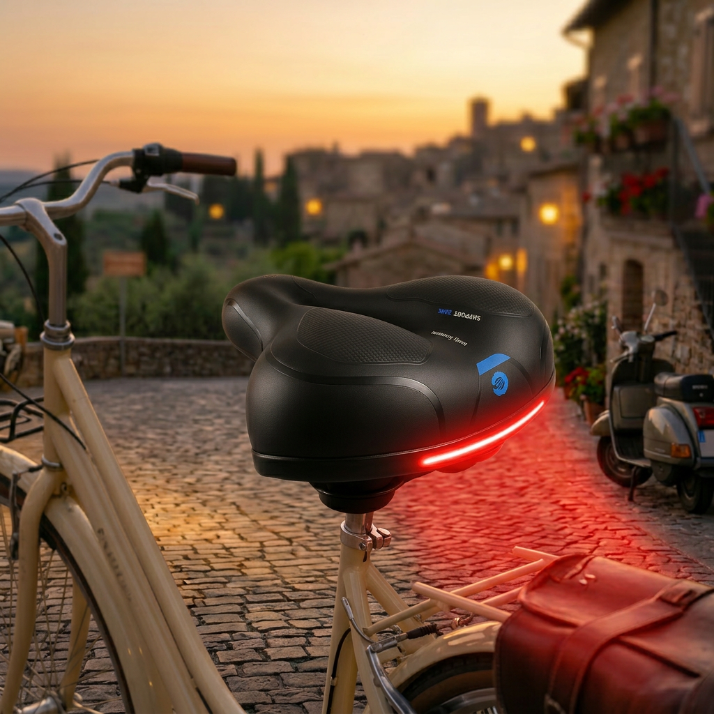 Ergonomic Bicycle Saddle with Suspension and Water-repellent Design for Optimal Comfort