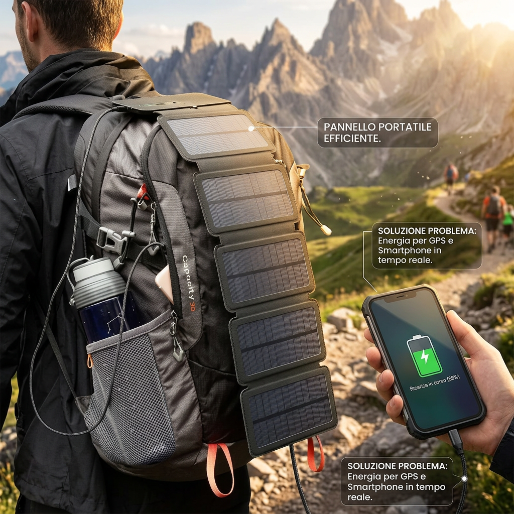 Foldable Solar Charger | Portable Panel with Compact Design | Efficient Charging for Outdoor Adventures
