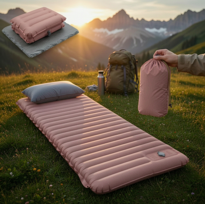 Extra Thick Camping Mat | 4-Inch Self-Inflating Pad for Comfort and Versatility
