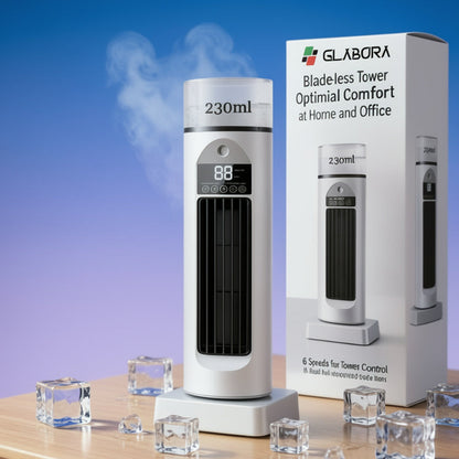 Blade-less Tower Fan with Mist and Remote Control | 6 Speeds for Optimal Comfort at Home and Office