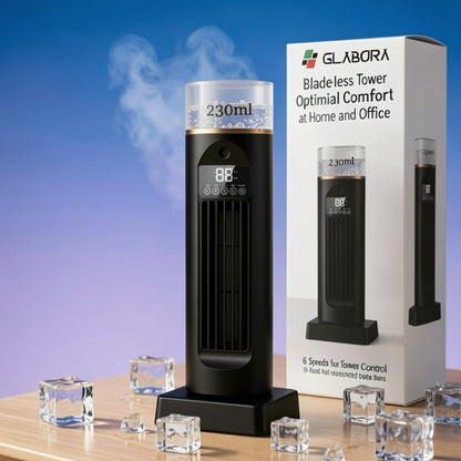 Blade-less Tower Fan with Mist and Remote Control | 6 Speeds for Optimal Comfort at Home and Office