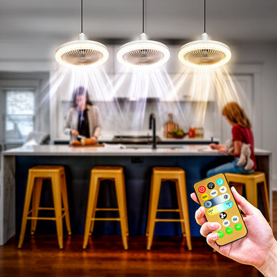 Ventilateur de plafond avec lumière LED et télécommande | Design compact pour le confort et l'éclairage