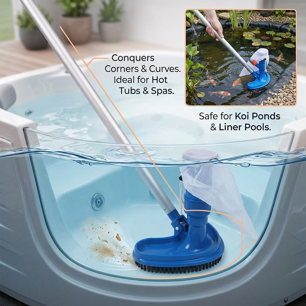 AquaSweep | Manual Pool Vacuum with Lightweight Design | Effective Cleaning for Crystal Clear Water
