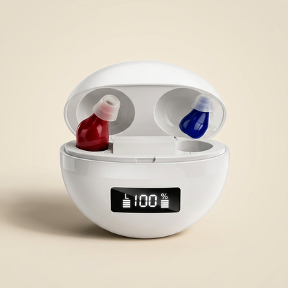 Rechargeable In-Ear Hearing Aids with Crystal Clear Sound | Invisible Design for Comfort and Discretion