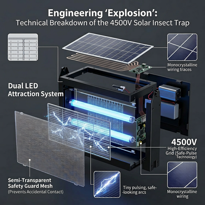 Solar Mosquito Trap | Mosquito Trap Covering 325 m² | Natural Safety for Outdoor Spaces