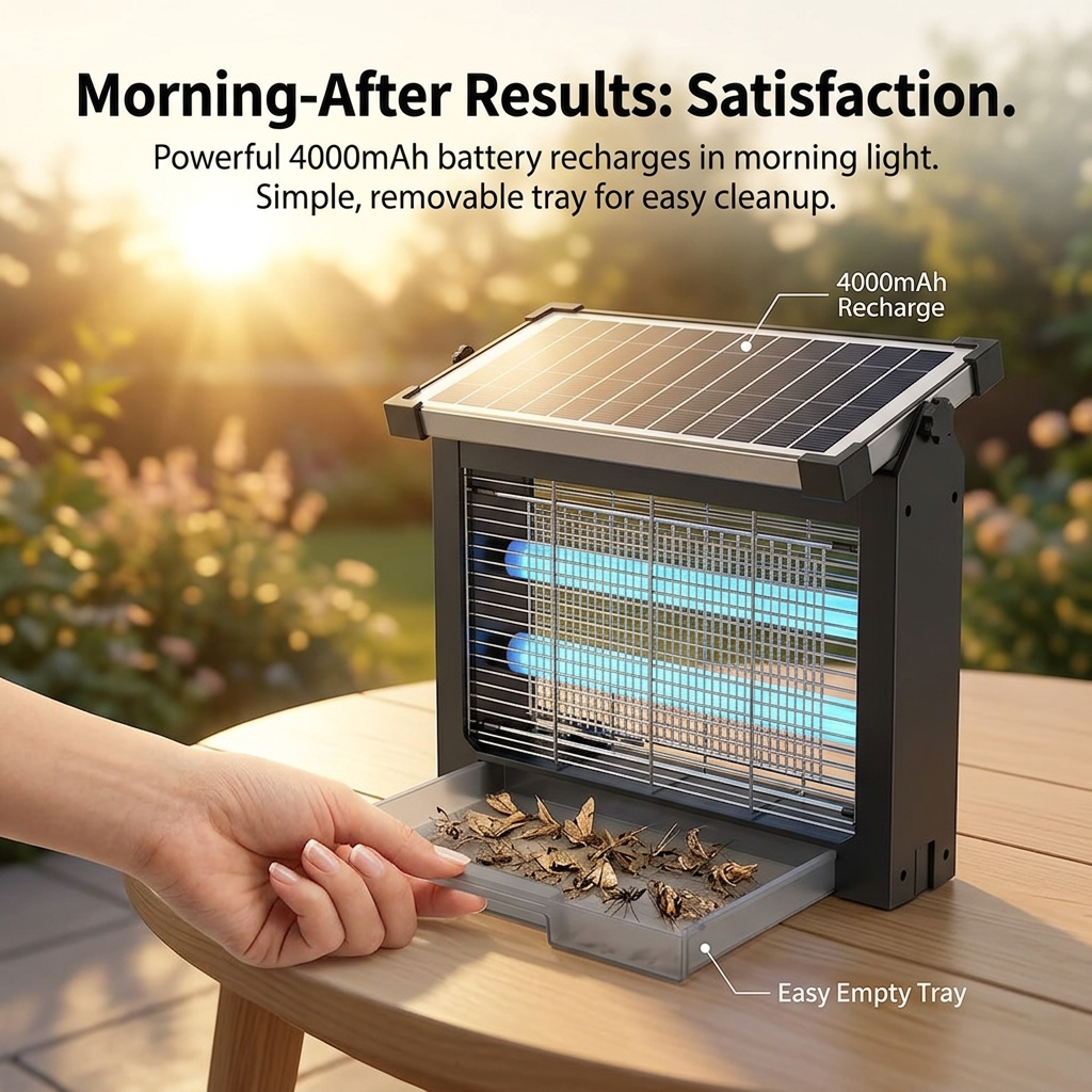 Solar Mosquito Trap | Mosquito Trap Covering 325 m² | Natural Safety for Outdoor Spaces